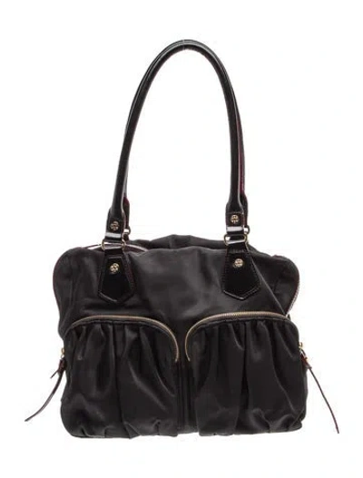 Pre-owned Mz Wallace Nylon Shoulder Bag In Black