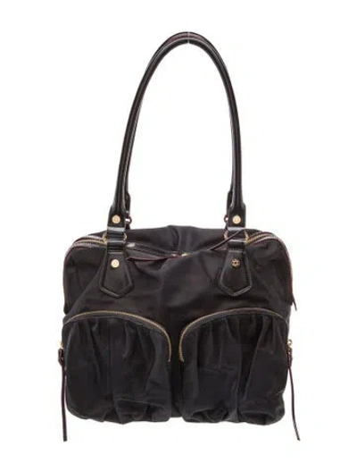 Pre-owned Mz Wallace Nylon Shoulder Bag In Black