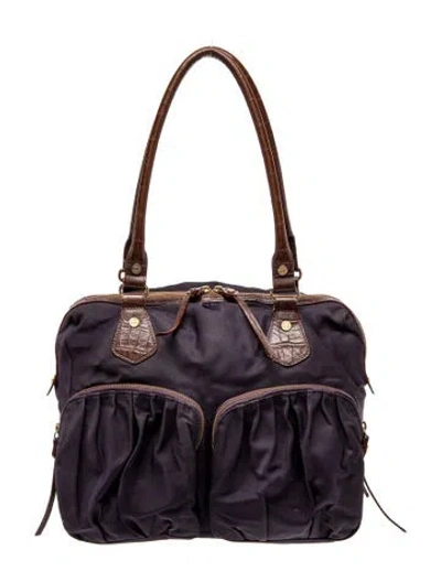 Pre-owned Mz Wallace Nylon Shoulder Bag In Black