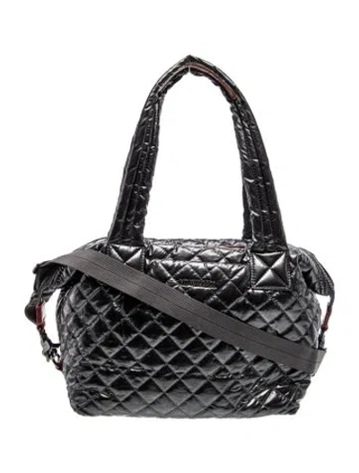 Pre-owned Mz Wallace Nylon Shoulder Bag In Black