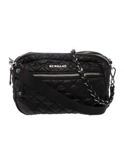 Pre-owned Mz Wallace Nylon Shoulder Bag In Black