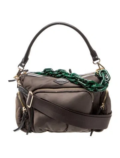 Pre-owned Mz Wallace Nylon Shoulder Bag In Black