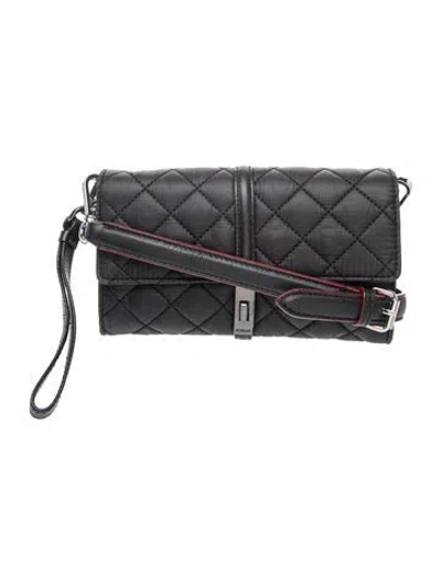 Pre-owned Mz Wallace Nylon Shoulder Bag In Black