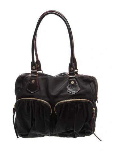 Pre-owned Mz Wallace Nylon Shoulder Bag In Black