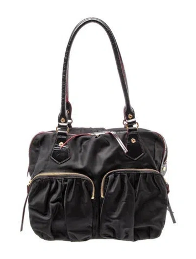 Pre-owned Mz Wallace Nylon Shoulder Bag In Black