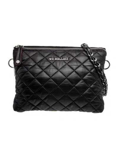 Pre-owned Mz Wallace Nylon Shoulder Bag In Black