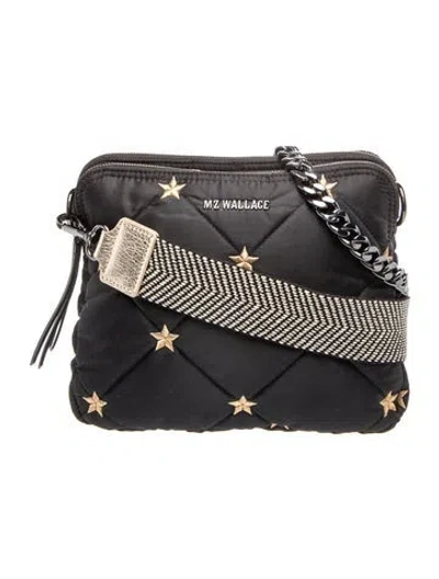 Pre-owned Mz Wallace Nylon Shoulder Bag In Black