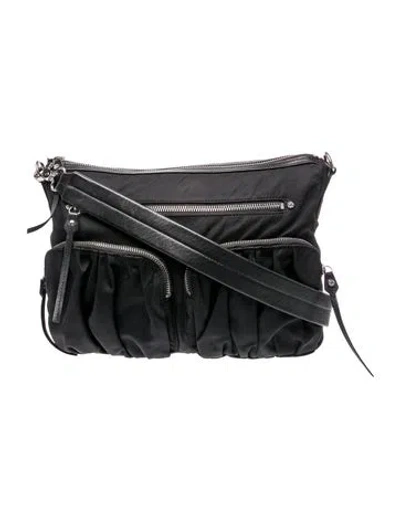 Pre-owned Mz Wallace Nylon Shoulder Bag In Black