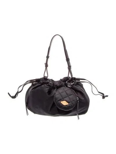 Pre-owned Mz Wallace Nylon Shoulder Bag In Black