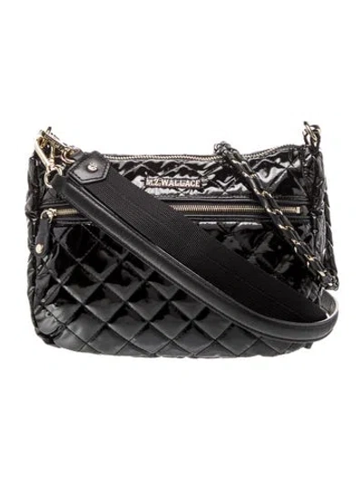 Pre-owned Mz Wallace Nylon Shoulder Bag In Black