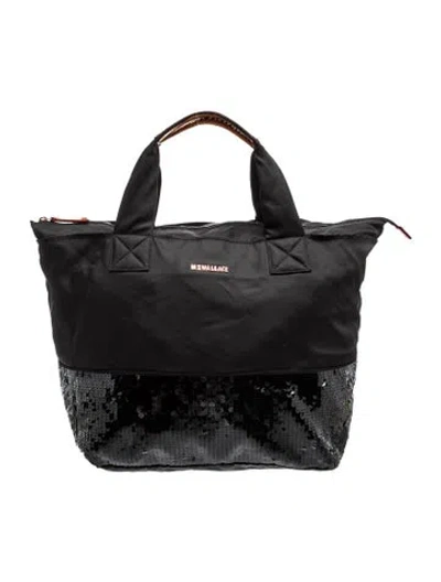 Pre-owned Mz Wallace Nylon Shoulder Bag In Black