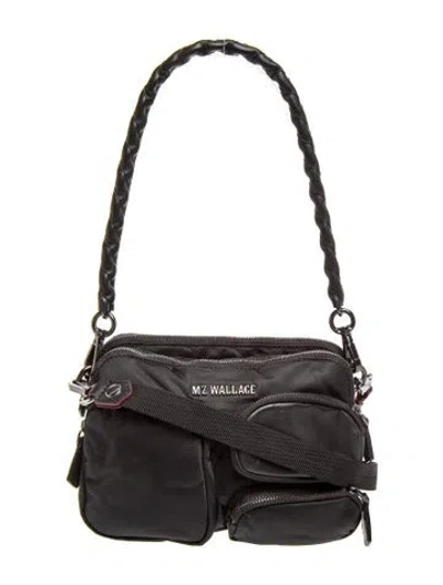 Pre-owned Mz Wallace Nylon Shoulder Bag In Black