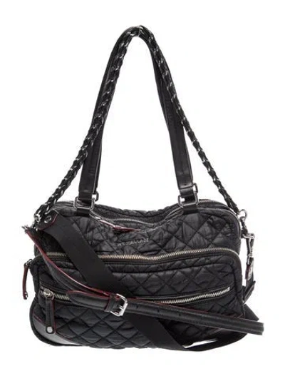 Pre-owned Mz Wallace Nylon Shoulder Bag In Black