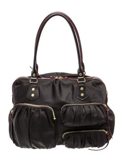 Pre-owned Mz Wallace Nylon Shoulder Bag In Black