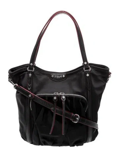 Pre-owned Mz Wallace Nylon Shoulder Bag In Black