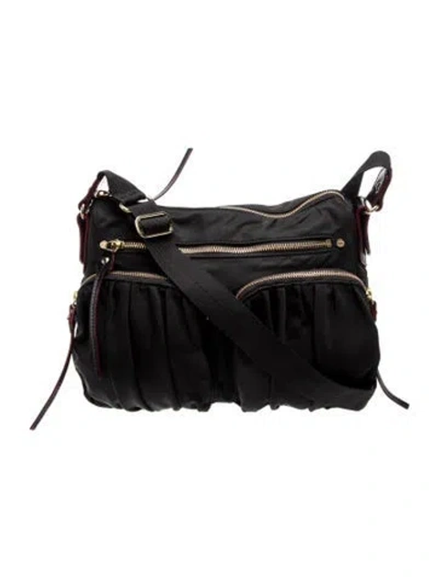 Pre-owned Mz Wallace Nylon Shoulder Bag In Black