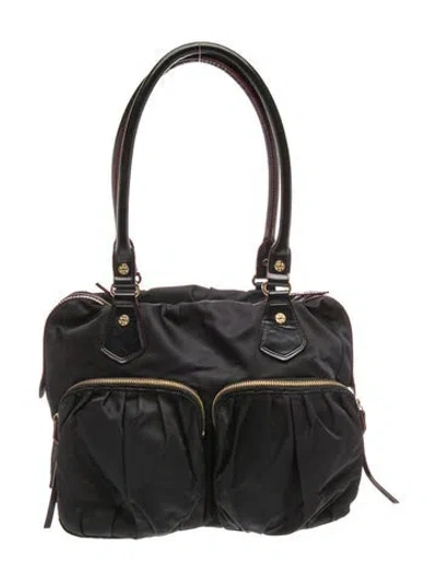 Pre-owned Mz Wallace Nylon Shoulder Bag In Black