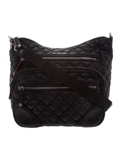 Pre-owned Mz Wallace Nylon Shoulder Bag In Black