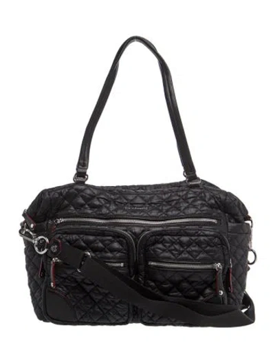 Pre-owned Mz Wallace Nylon Shoulder Bag In Black