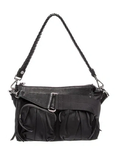 Pre-owned Mz Wallace Nylon Shoulder Bag In Black