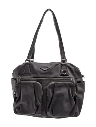 Pre-owned Mz Wallace Nylon Shoulder Bag In Black
