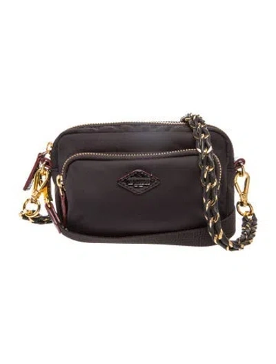 Pre-owned Mz Wallace Nylon Shoulder Bag In Black