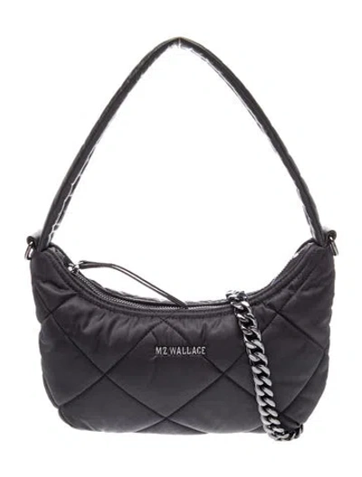 Pre-owned Mz Wallace Nylon Shoulder Bag In Black