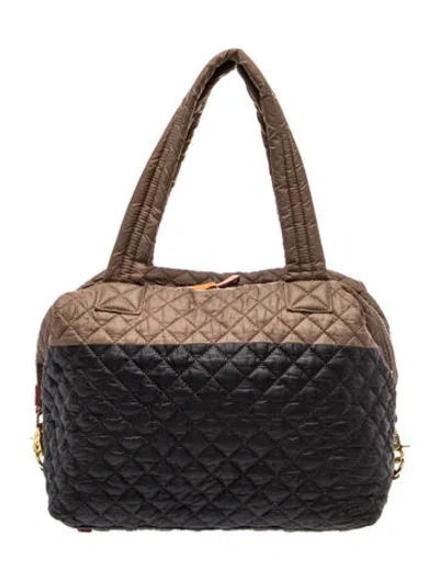Pre-owned Mz Wallace Nylon Shoulder Bag In Black/brown