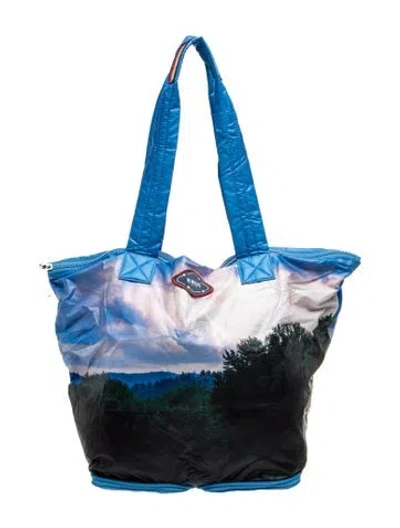 Pre-owned Mz Wallace Nylon Shoulder Bag In Blue