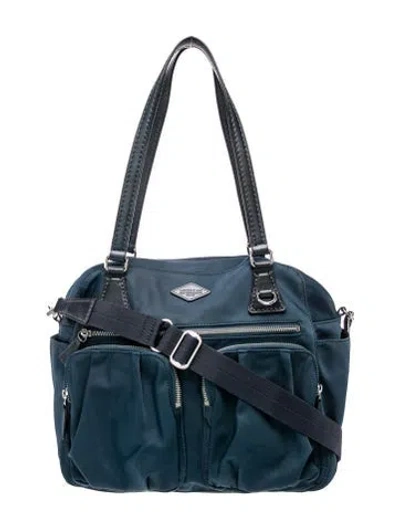 Pre-owned Mz Wallace Nylon Shoulder Bag In Blue