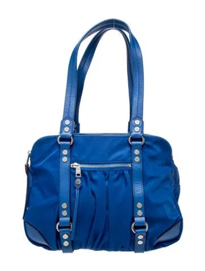 Pre-owned Mz Wallace Nylon Shoulder Bag In Blue