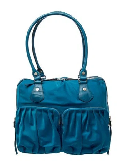 Pre-owned Mz Wallace Nylon Shoulder Bag In Blue