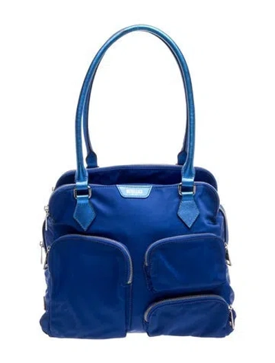 Pre-owned Mz Wallace Nylon Shoulder Bag In Blue