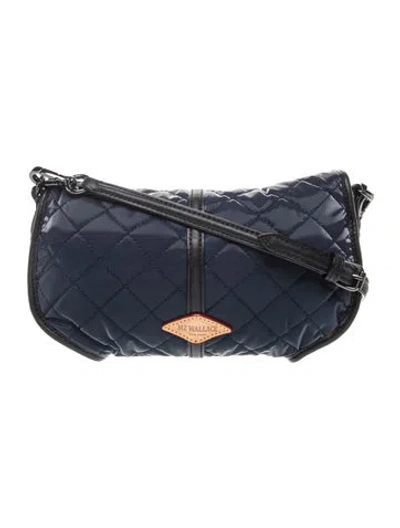 Pre-owned Mz Wallace Nylon Shoulder Bag In Blue