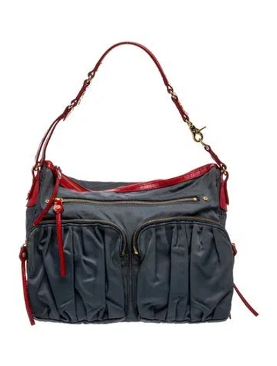 Pre-owned Mz Wallace Nylon Shoulder Bag In Blue