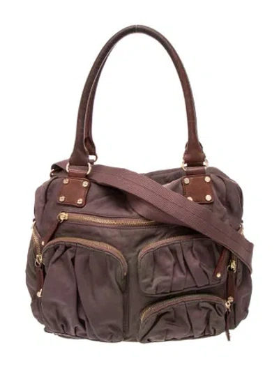 Pre-owned Mz Wallace Nylon Shoulder Bag In Brown
