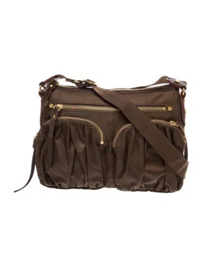 Pre-owned Mz Wallace Nylon Shoulder Bag In Brown