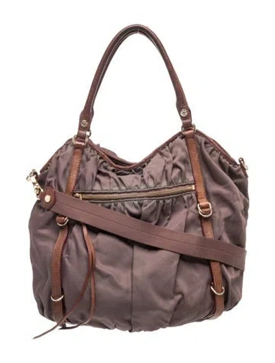 Pre-owned Mz Wallace Nylon Shoulder Bag In Brown