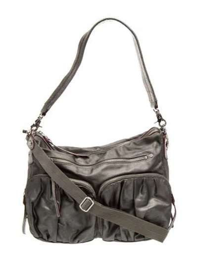 Pre-owned Mz Wallace Nylon Shoulder Bag In Gray