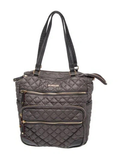 Pre-owned Mz Wallace Nylon Shoulder Bag In Gray