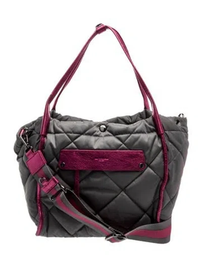 Pre-owned Mz Wallace Nylon Shoulder Bag In Gray