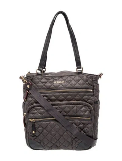 Pre-owned Mz Wallace Nylon Shoulder Bag In Gray