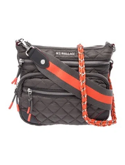 Pre-owned Mz Wallace Nylon Shoulder Bag In Gray