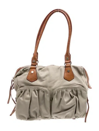 Pre-owned Mz Wallace Nylon Shoulder Bag In Gray