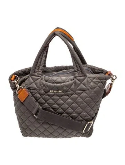 Pre-owned Mz Wallace Nylon Shoulder Bag In Gray