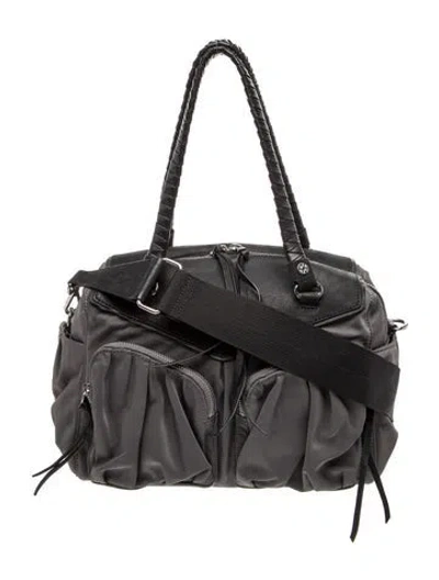 Pre-owned Mz Wallace Nylon Shoulder Bag In Gray