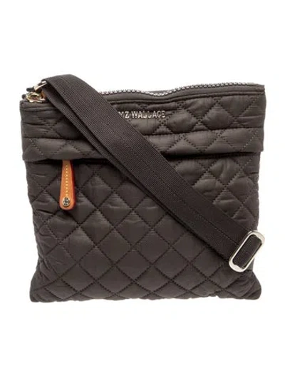 Pre-owned Mz Wallace Nylon Shoulder Bag In Gray