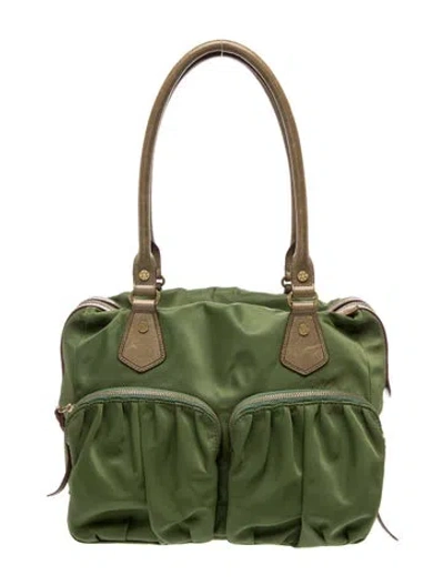 Pre-owned Mz Wallace Nylon Shoulder Bag In Green