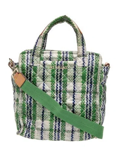 Pre-owned Mz Wallace Nylon Shoulder Bag In Green