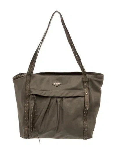 Pre-owned Mz Wallace Nylon Shoulder Bag In Green